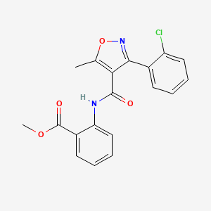 B2466464 Methyl 2-((3-(2-chlorophenyl)-5-methylisoxazol-4-YL)carbonylamino)benzoate CAS No. 301680-63-7