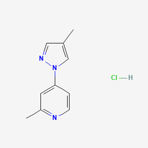 2-Methyl-4-(4-methylpyrazol-1-yl)pyridine;hydrochloride