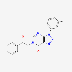 molecular formula C19H15N5O2 B2466473 3-(3-methylphenyl)-6-(2-oxo-2-phenylethyl)-3H,6H,7H-[1,2,3]triazolo[4,5-d]pyrimidin-7-one CAS No. 872591-06-5