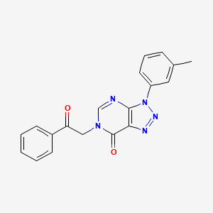 3-(3-Methylphenyl)-6-phenacyltriazolo[4,5-d]pyrimidin-7-one