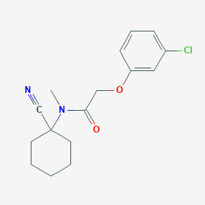 molecular formula C16H19ClN2O2 B2466493 2-(3-chlorophenoxy)-N-(1-cyanocyclohexyl)-N-methylacetamide CAS No. 940816-53-5
