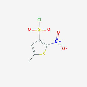 molecular formula C5H4ClNO4S2 B2466494 5-Methyl-2-nitrothiophene-3-sulfonyl chloride CAS No. 1909348-24-8