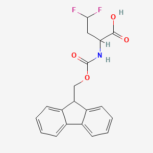 molecular formula C19H17F2NO4 B2466495 (R,S)-Fmoc-2-amino-4,4-difluoro-butyric acid CAS No. 1260640-43-4; 467442-21-3
