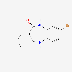 molecular formula C13H17BrN2O B2466509 8-溴-3-(2-甲基丙基)-2,3,4,5-四氢-1H-1,5-苯并二氮杂环-2-酮 CAS No. 1500935-71-6