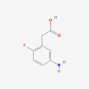molecular formula C8H8FNO2 B2466510 5-Amino-2-fluorophenylacetic acid CAS No. 518057-74-4