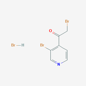 molecular formula C7H6Br3NO B2466513 2-Bromo-1-(3-bromopyridin-4-yl)ethanone hydrobromide CAS No. 1187669-54-0