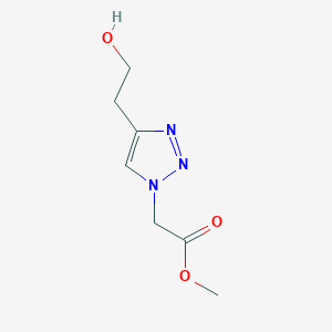 molecular formula C7H11N3O3 B2466542 methyl 2-[4-(2-hydroxyethyl)-1H-1,2,3-triazol-1-yl]acetate CAS No. 1423034-58-5