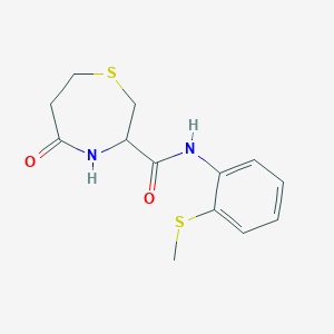 molecular formula C13H16N2O2S2 B2466544 N-(2-(methylthio)phenyl)-5-oxo-1,4-thiazepane-3-carboxamide CAS No. 1396555-45-5