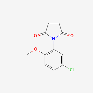molecular formula C11H10ClNO3 B2466568 1-(5-Chloro-2-methoxyphenyl)pyrrolidine-2,5-dione CAS No. 882081-26-7