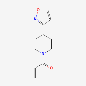B2466574 1-[4-(1,2-Oxazol-3-yl)piperidin-1-yl]prop-2-en-1-one CAS No. 2189894-73-1