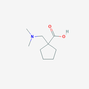 molecular formula C9H17NO2 B2466604 1-[(Dimethylamino)methyl]cyclopentane-1-carboxylic acid CAS No. 1247857-18-6