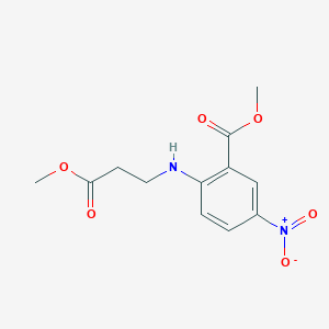 molecular formula C12H14N2O6 B2466659 Methyl 2-[(3-methoxy-3-oxopropyl)amino]-5-nitrobenzoate CAS No. 1223198-05-7