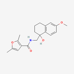 molecular formula C19H23NO4 B2466676 N-((1-hydroxy-6-methoxy-1,2,3,4-tetrahydronaphthalen-1-yl)methyl)-2,5-dimethylfuran-3-carboxamide CAS No. 2034259-00-0