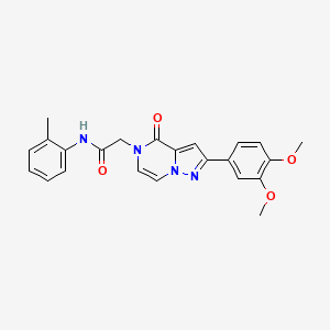 2-(2-(3,4-dimethoxyphenyl)-4-oxopyrazolo[1,5-a]pyrazin-5(4H)-yl)-N-(o-tolyl)acetamide