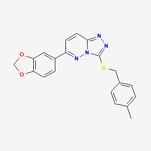 6-(1,3-Benzodioxol-5-yl)-3-[(4-methylphenyl)methylsulfanyl]-[1,2,4]triazolo[4,3-b]pyridazine