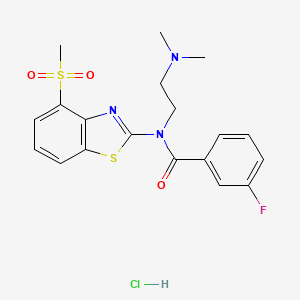 N-(2-(dimethylamino)ethyl)-3-fluoro-N-(4-(methylsulfonyl)benzo[d]thiazol-2-yl)benzamide hydrochloride