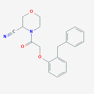 4-[2-(2-Benzylphenoxy)acetyl]morpholine-3-carbonitrile