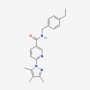 N-(4-ethylbenzyl)-6-(3,4,5-trimethyl-1H-pyrazol-1-yl)nicotinamide