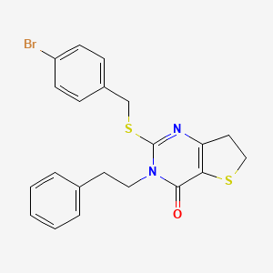 2-((4-bromobenzyl)thio)-3-phenethyl-6,7-dihydrothieno[3,2-d]pyrimidin-4(3H)-one