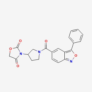 3-(1-(3-Phenylbenzo[c]isoxazole-5-carbonyl)pyrrolidin-3-yl)oxazolidine-2,4-dione