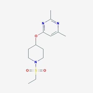 4-((1-(Ethylsulfonyl)piperidin-4-yl)oxy)-2,6-dimethylpyrimidine