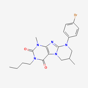 9-(4-bromophenyl)-3-butyl-1,7-dimethyl-6,7,8,9-tetrahydropyrimido[2,1-f]purine-2,4(1H,3H)-dione