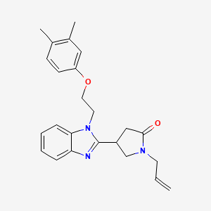 1-allyl-4-(1-(2-(3,4-dimethylphenoxy)ethyl)-1H-benzo[d]imidazol-2-yl)pyrrolidin-2-one