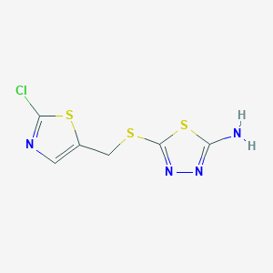 5-{[(2-Chloro-1,3-thiazol-5-yl)methyl]sulfanyl}-1,3,4-thiadiazol-2-amine
