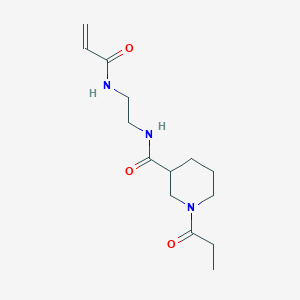 1-Propanoyl-N-[2-(prop-2-enoylamino)ethyl]piperidine-3-carboxamide