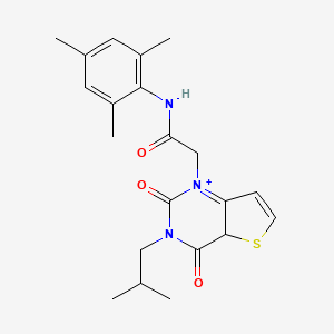2-[3-(2-methylpropyl)-2,4-dioxo-1H,2H,3H,4H-thieno[3,2-d]pyrimidin-1-yl]-N-(2,4,6-trimethylphenyl)acetamide