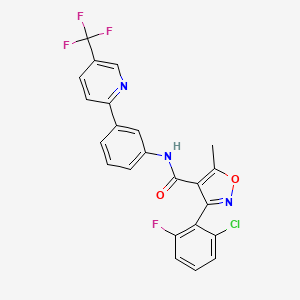 3-(2-chloro-6-fluorophenyl)-5-methyl-N-{3-[5-(trifluoromethyl)pyridin-2-yl]phenyl}-1,2-oxazole-4-carboxamide