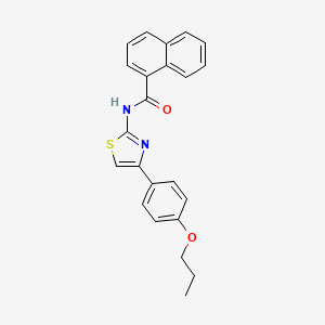 molecular formula C23H20N2O2S B2466742 N-[4-(4-propoxyphenyl)-1,3-thiazol-2-yl]naphthalene-1-carboxamide CAS No. 391225-29-9