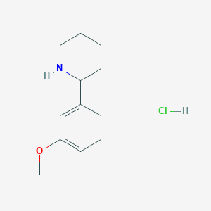 molecular formula C12H18ClNO B2466762 2-(3-Methoxyphenyl)piperidine hydrochloride CAS No. 1187172-83-3