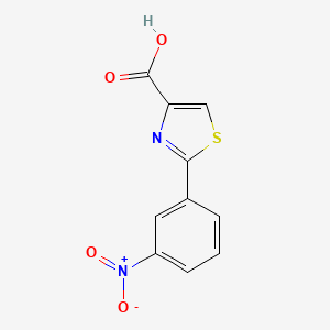 molecular formula C10H6N2O4S B2466763 2-(3-Nitrophenyl)-1,3-thiazole-4-carboxylic acid CAS No. 92057-32-4