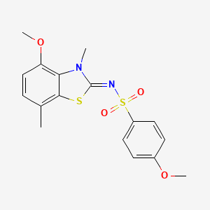 (Z)-4-methoxy-N-(4-methoxy-3,7-dimethylbenzo[d]thiazol-2(3H)-ylidene)benzenesulfonamide