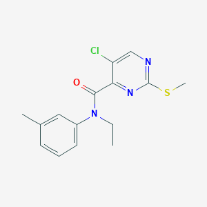 molecular formula C15H16ClN3OS B2466779 5-chloro-N-ethyl-N-(3-methylphenyl)-2-methylsulfanylpyrimidine-4-carboxamide CAS No. 898648-49-2