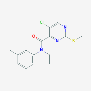 molecular formula C15H16ClN3OS B2466779 5-chloro-N-ethyl-2-(methylthio)-N-(m-tolyl)pyrimidine-4-carboxamide CAS No. 898648-49-2