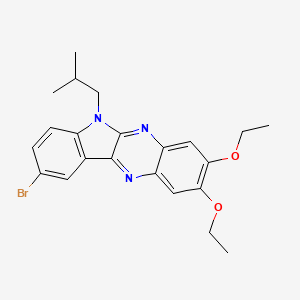 molecular formula C22H24BrN3O2 B2466781 9-bromo-2,3-diethoxy-6-isobutyl-6H-indolo[2,3-b]quinoxaline CAS No. 373618-42-9