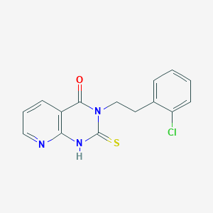 3-[2-(2-chlorophenyl)ethyl]-2-sulfanylidene-1H-pyrido[2,3-d]pyrimidin-4-one