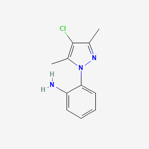 2-(4-chloro-3,5-dimethyl-1H-pyrazol-1-yl)aniline