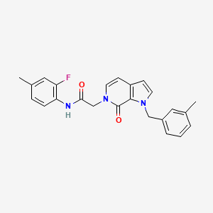 molecular formula C24H22FN3O2 B2466800 N-(2-fluoro-4-methylphenyl)-2-{1-[(3-methylphenyl)methyl]-7-oxo-1H,6H,7H-pyrrolo[2,3-c]pyridin-6-yl}acetamide CAS No. 1286719-28-5