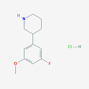 3-(3-Fluoro-5-methoxyphenyl)piperidine;hydrochloride