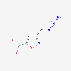 molecular formula C5H4F2N4O B2466810 3-(Azidomethyl)-5-(difluoromethyl)-1,2-oxazole CAS No. 2044901-53-1