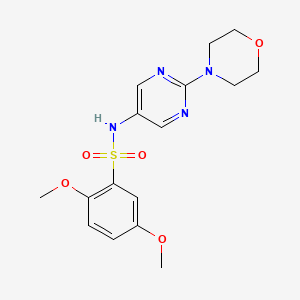molecular formula C16H20N4O5S B2466842 2,5-二甲氧基-N-(2-吗啉基嘧啶-5-基)苯磺酰胺 CAS No. 1396633-39-8