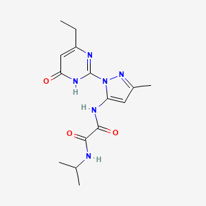 molecular formula C15H20N6O3 B2466843 N1-(1-(4-乙基-6-氧代-1,6-二氢嘧啶-2-基)-3-甲基-1H-吡唑-5-基)-N2-异丙氧乙酰胺 CAS No. 1014004-57-9