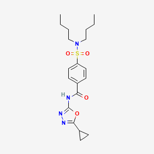 molecular formula C20H28N4O4S B2466850 N-(5-cyclopropyl-1,3,4-oxadiazol-2-yl)-4-(dibutylsulfamoyl)benzamide CAS No. 850935-77-2