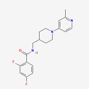 B2466855 2,4-difluoro-N-((1-(2-methylpyridin-4-yl)piperidin-4-yl)methyl)benzamide CAS No. 2034285-83-9