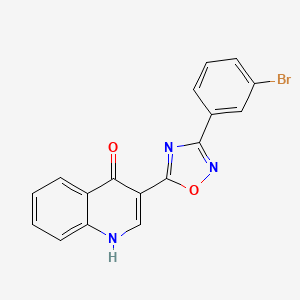 molecular formula C17H10BrN3O2 B2466856 3-(3-(3-溴苯基)-1,2,4-噁二唑-5-基)喹啉-4(1H)-酮 CAS No. 1081122-18-0
