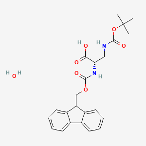 molecular formula C23H28N2O7 B2466880 FMoc-L-Dap(Boc)-OH. H2O CAS No. 162558-25-0; 1890186-47-6
