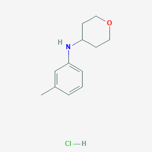 molecular formula C12H18ClNO B2466956 N-(3-methylphenyl)oxan-4-amine hydrochloride CAS No. 2044927-50-4